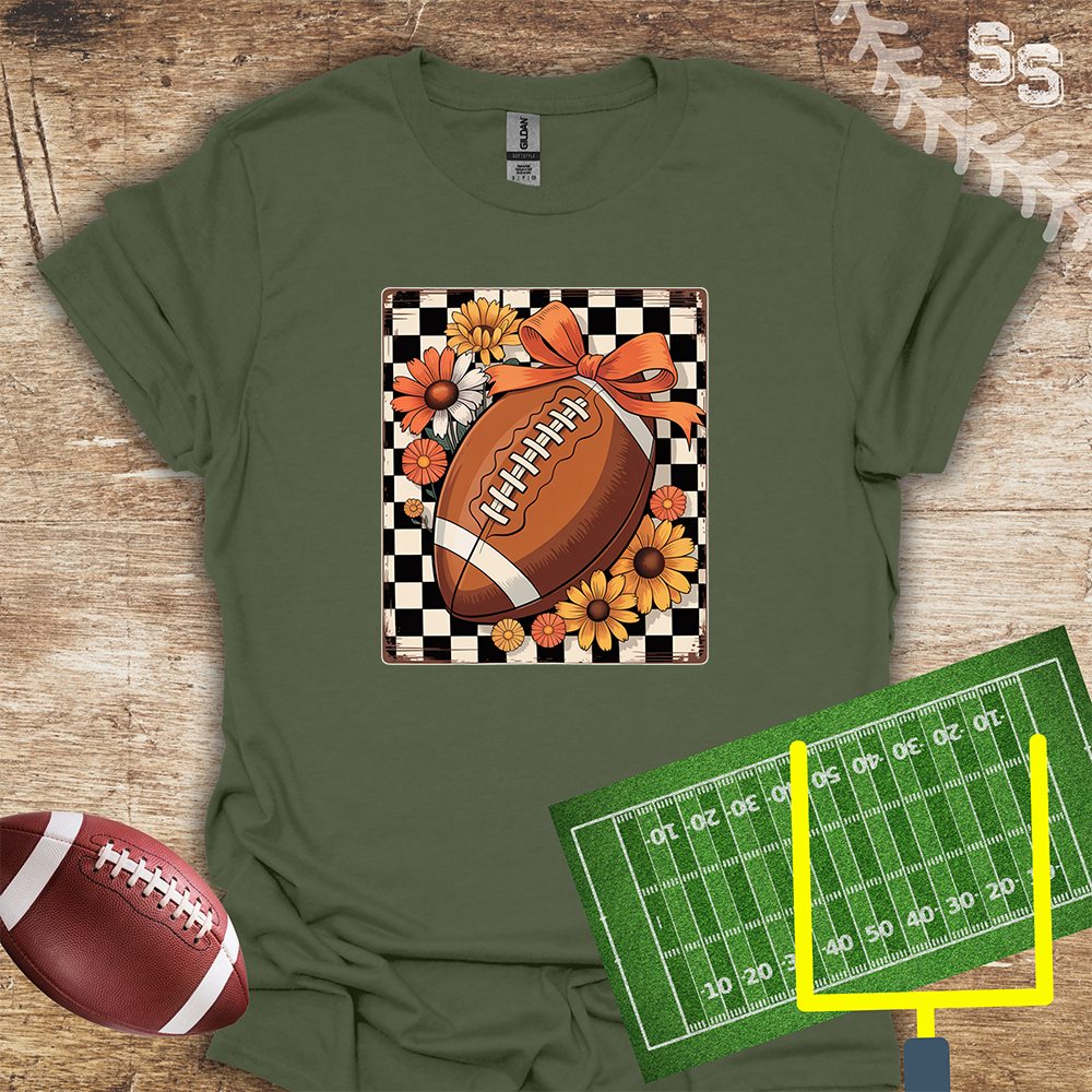 Football Grid Fall Flowers
