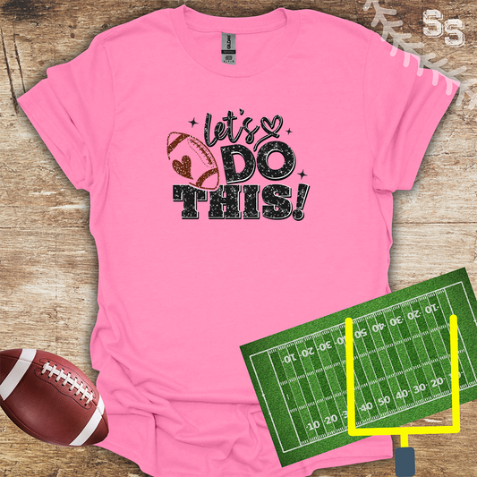 Football Faux Glitter Let's Do This