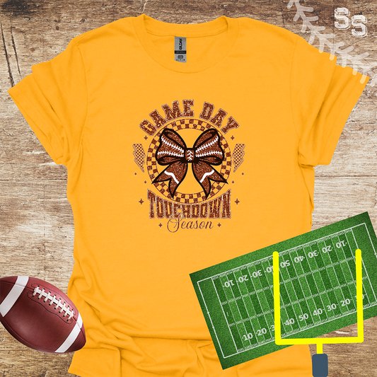 Football Faux Glitter Touchdown Season