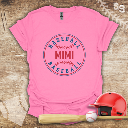 a baseball mom shirt with a bat and helmet