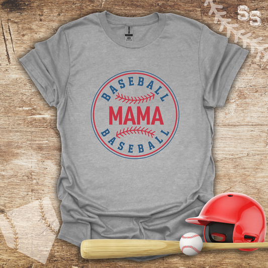 a baseball mom shirt with a bat and helmet