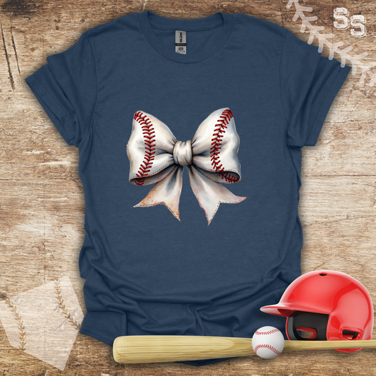 White Coquette Baseball Bow